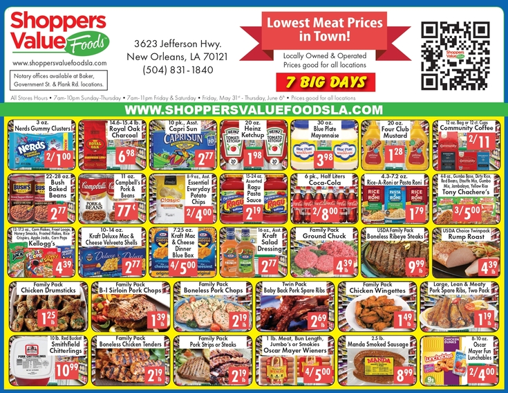 Print Weekly Specials Shoppers Value Foods Shoppers Value Foods La